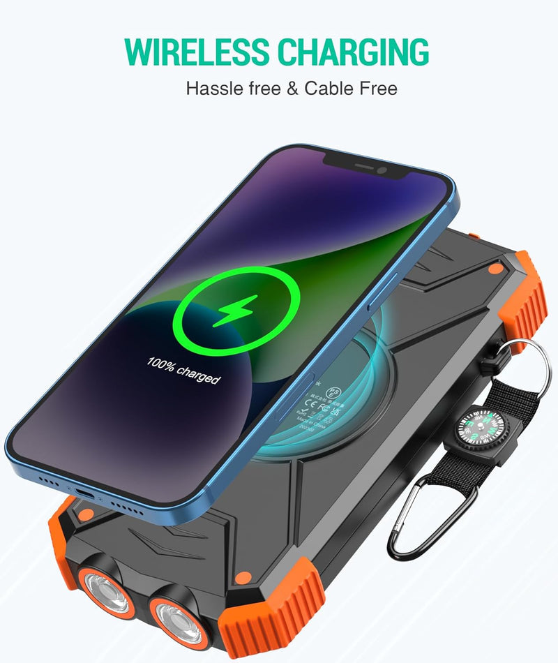 Portable power station charging a phone